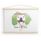 Custom Watercolor Canvas Wall Hang - Photo & Texts