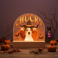 Custom Halloween Acrylic Dome Plaque | Pet Name & Photo