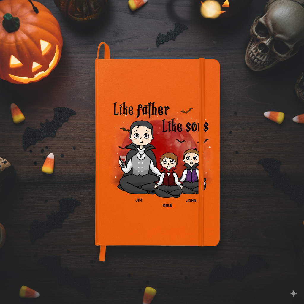 Personalized Father Halloween premium journal with custom design for dads and seasonal humor