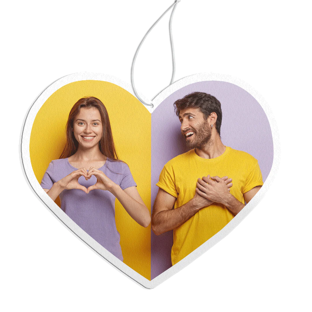 Custom Heart Shape Car Air Freshener Personalised