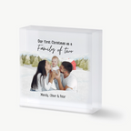 Custom Photo Mini Block - Our First Christmas