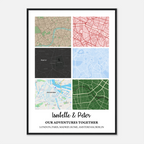 Custom Map Wooden Framed Poster - Premium Paper | Shopify Product Personalizer