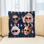 Custom Christmas Pillow 12 x 12 - Family Photos
