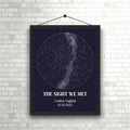 Custom Star Map Canvas Dark