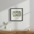 Personalized watercolor picture frame turning custom photos into beautiful artistic display