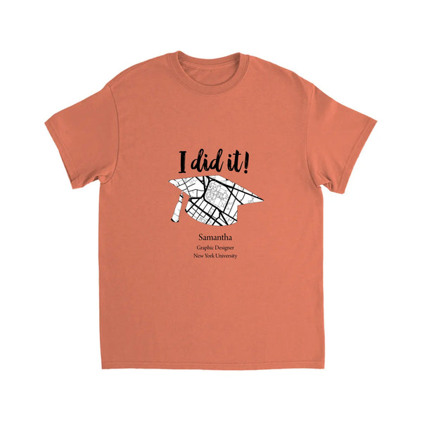 Custom Graduation Unisex Heavy Cotton Crew Neck Tee