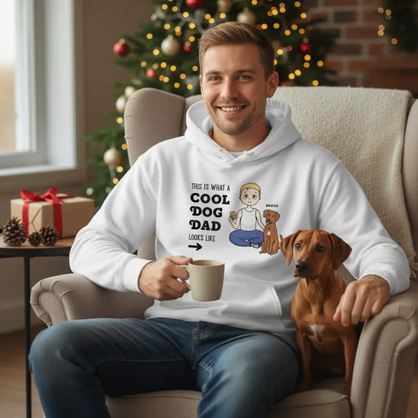 Custom Cool Dog Dad Hoodie