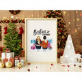 Personalized Christmas canvas with Best Friends design for heartfelt holiday friendship gift