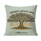 Custom Square Pillow - Grandpa's Greatest Gifts