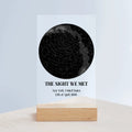 Custom Star Map Acrylic Sign with Wooden Stand