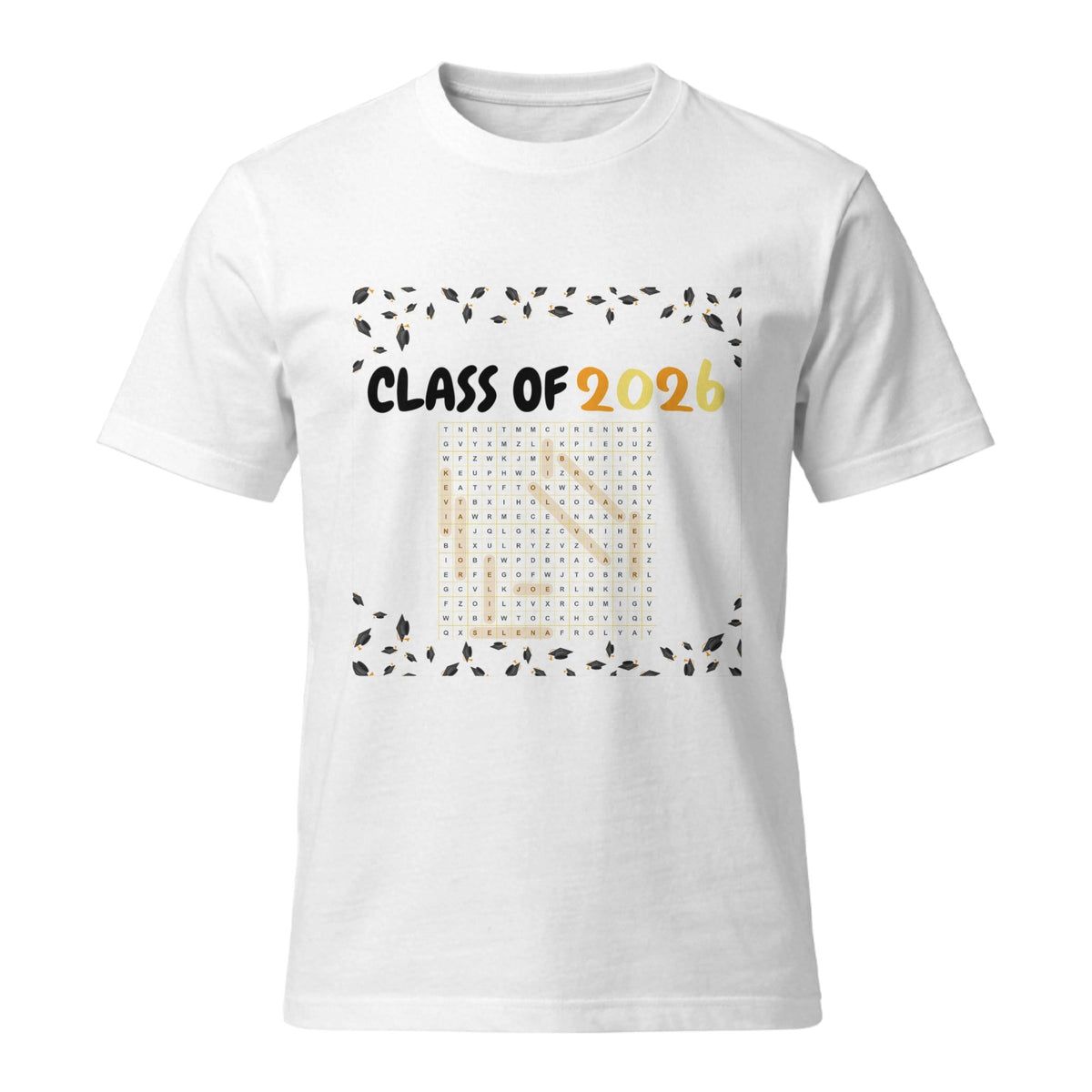 Custom DTG Cotton T-Shirt - Graduation Word Search
