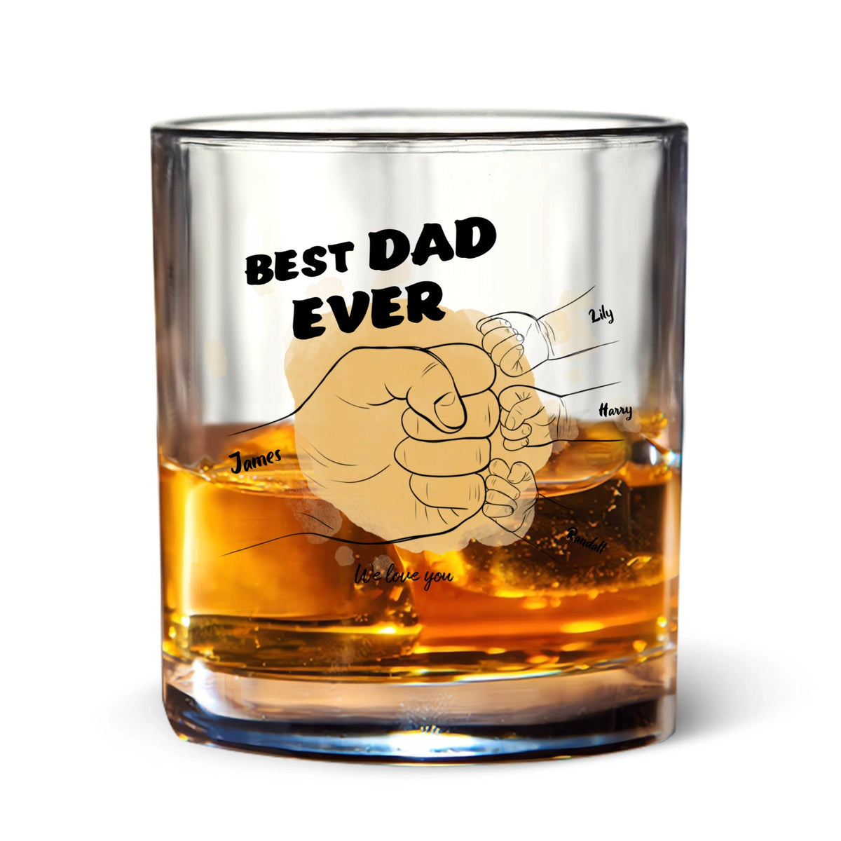 Custom 11OZ Whiskey Glass - Best Dad Ever | Shopify Product Personalizer