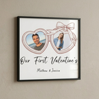 Custom Valentine's Square Poster framed print angle view