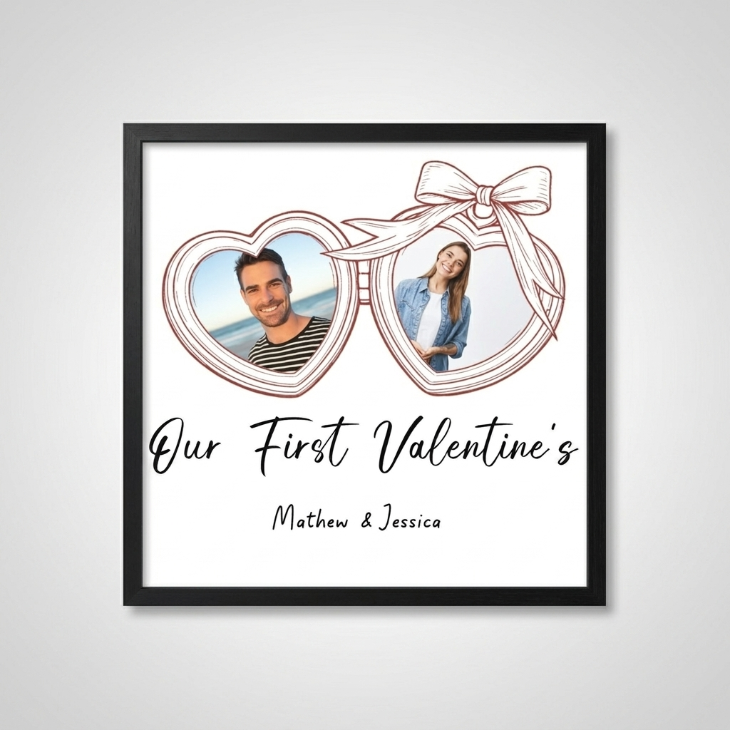 Custom Valentine's Square Poster studio shot