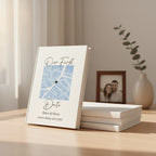 Personalized hardcover journal with custom street map design for daily writing and reflection