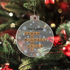 Personalized crossword family Christmas ornament with custom names for unique tree keepsake