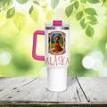 Personalized tumbler cup with meta-filtered custom images for unique daily drinkware