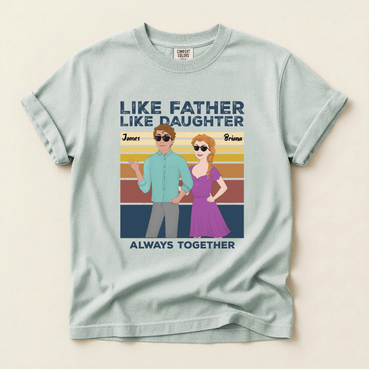 Custom Unisex Heavyweight Adult Tee - Like Father, Like Daughter