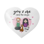 Custom Heart Rug - You & Me & The Dogs