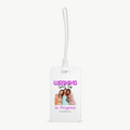 Personalized luggage tag with girl's trip photo and removed background for travel style