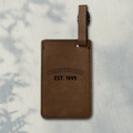 Personalized engraved luggage tag for keeping travel gear identifiable and stylish