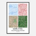 Custom Map Wooden Framed Poster - Premium Paper | Shopify Product Personalizer