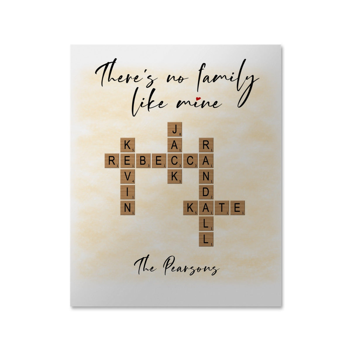 Custom High Gloss Poster - Family Crossword