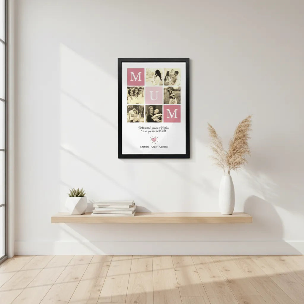 Custom Photo Framed Poster for Mum
