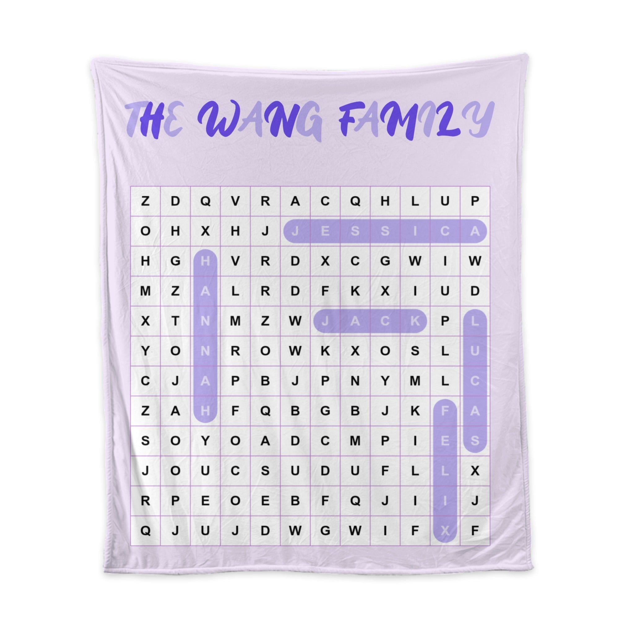Custom Word Search Sherpa Blanket | Shopify Product Personalizer