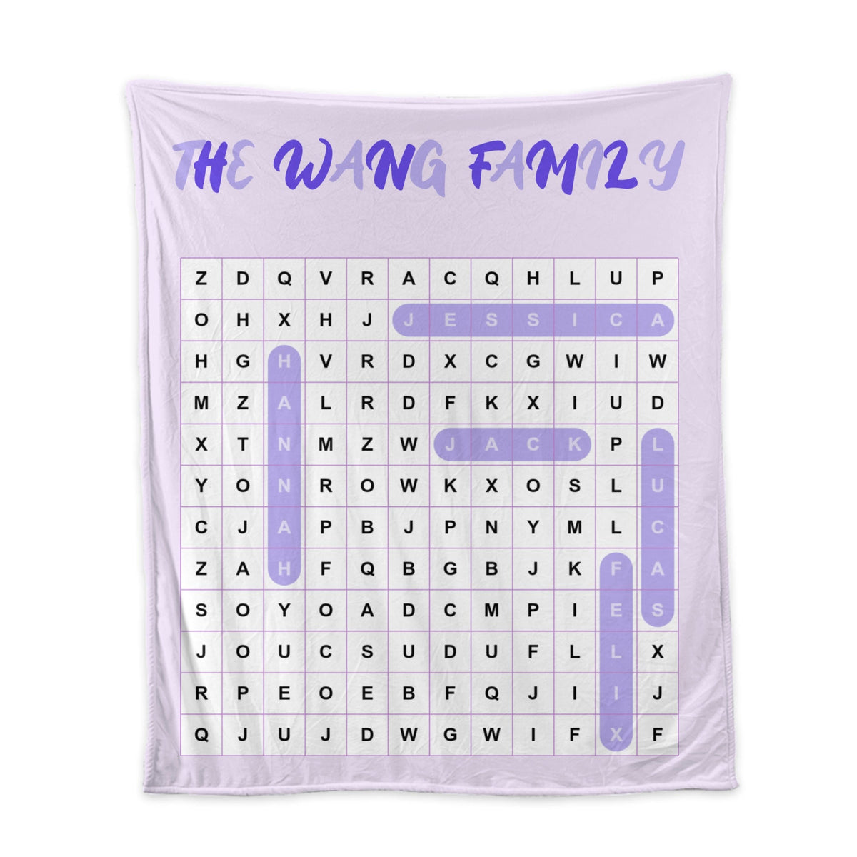 Custom Word Search Sherpa Blanket | Shopify Product Personalizer