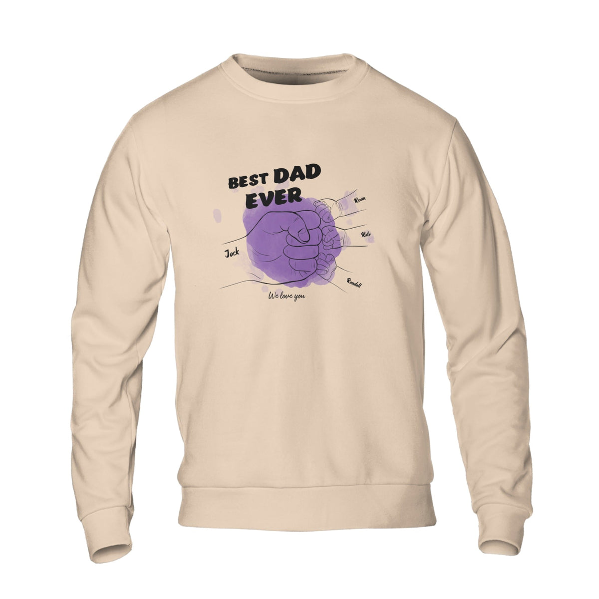 Custom Best Dad Unisex Crew-neck Sweatshirt