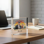 Personalized travel partners mini photo block with custom photos for adventure keepsake