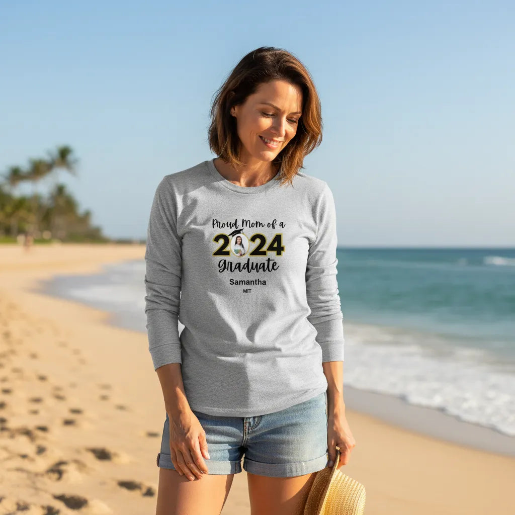 Personalized graduation ultra cotton long sleeve t-shirt for milestone academic celebration