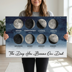 Moon Phase gallery wrap canvas held to show size