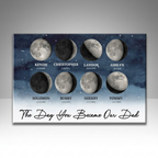 Moon Phase canvas on neutral studio wall