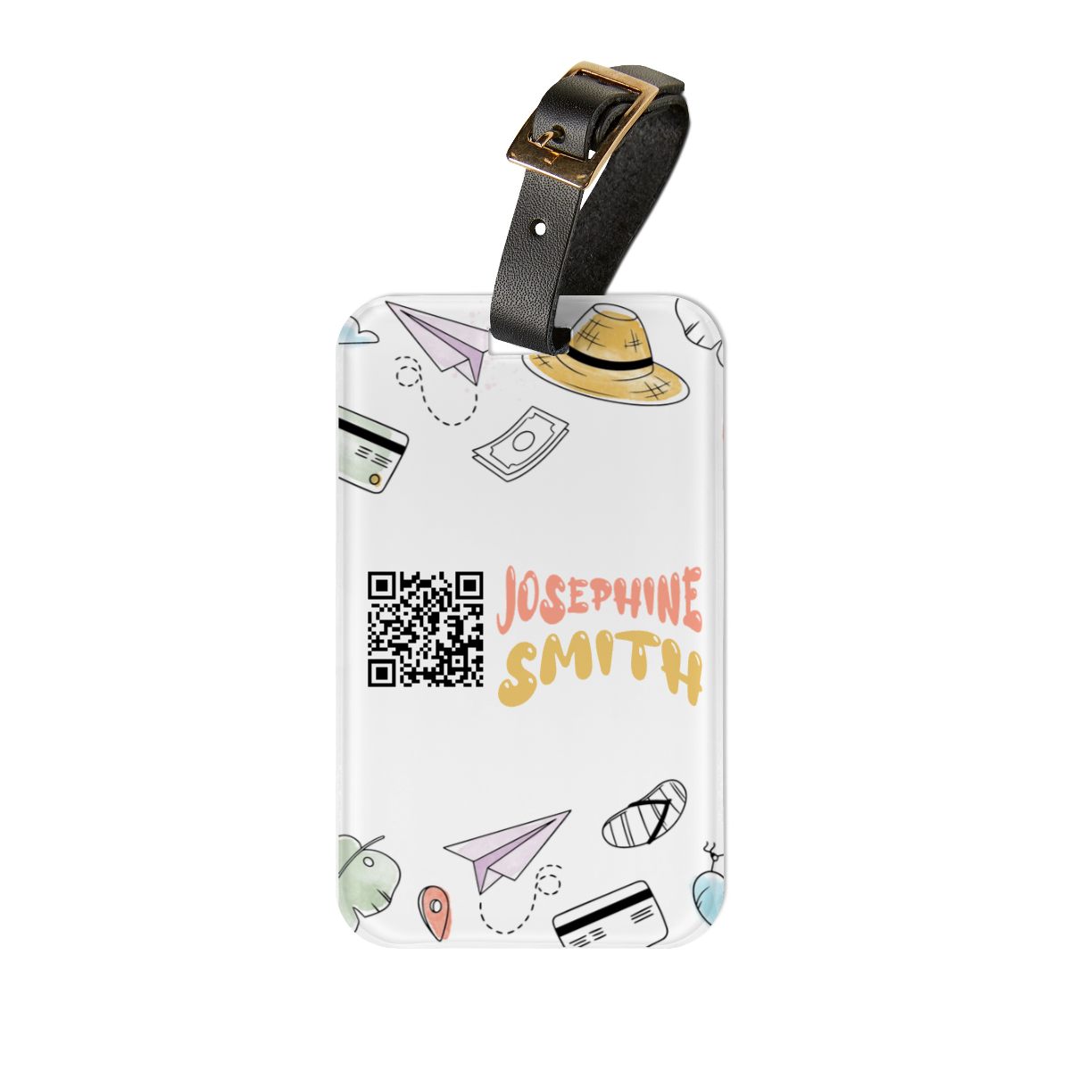 Personalized QR luggage tag for keeping travel gear organized and identifiable easily